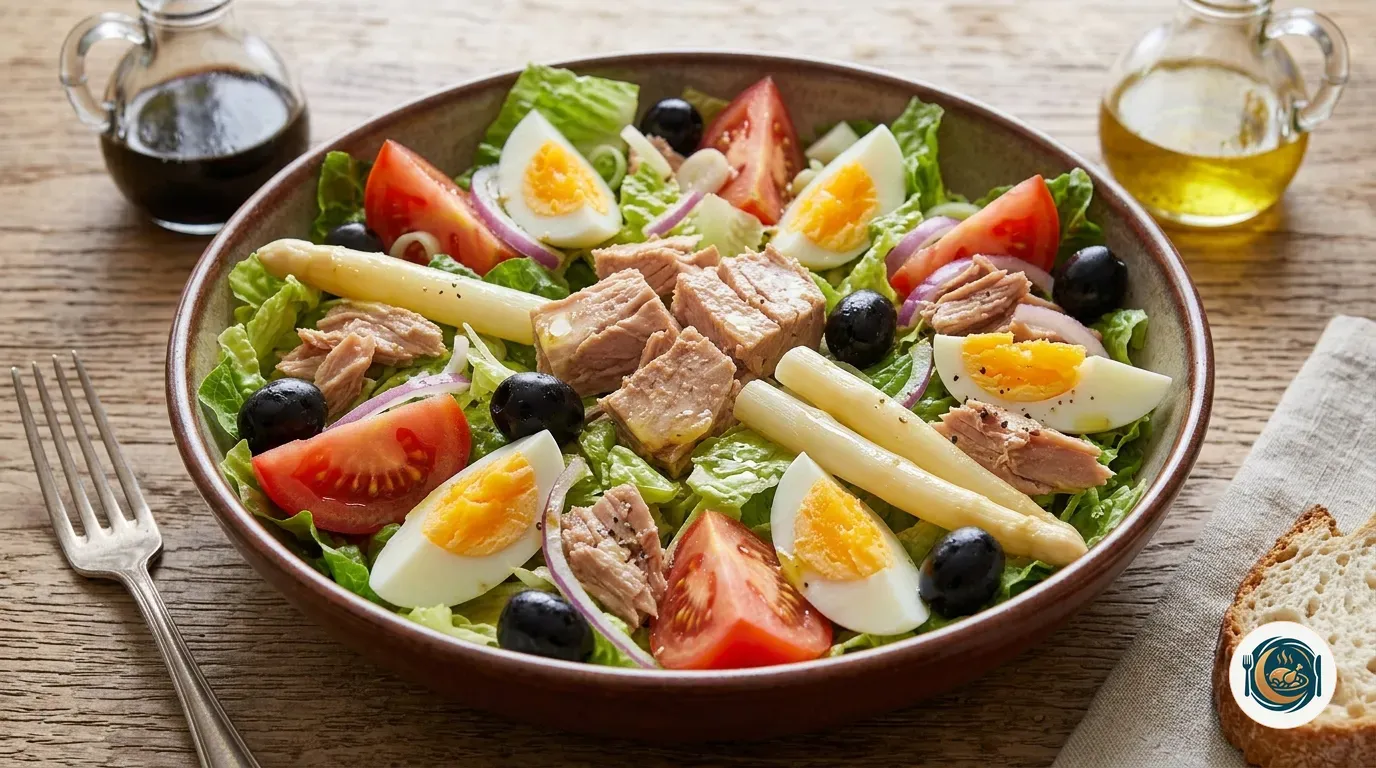 Ensalada mixta montada en fuente honda