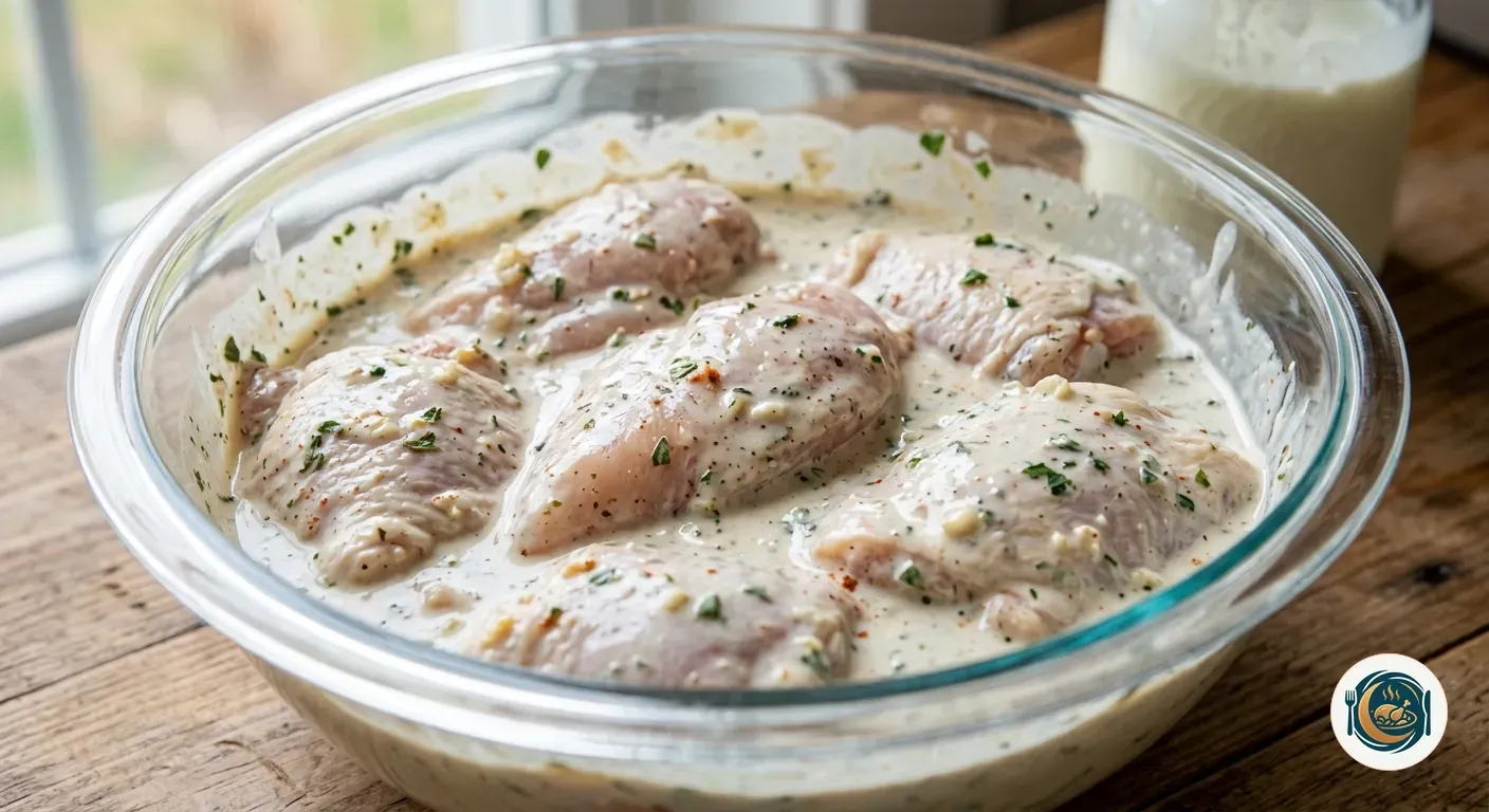 Contramuslos de pollo en la marinada de kéfir